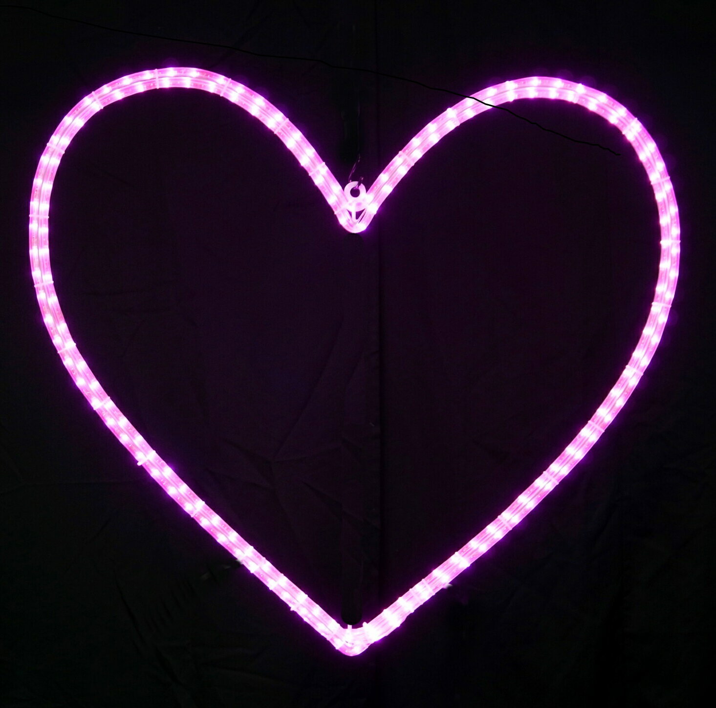 2Dデザインモチーフ無点滅ハート　ピンク