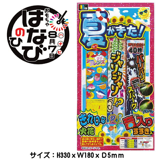 花火【手持ち花火セット】「夏がきた！NO．2」はなびてもち花火セット 子供会　　景品 販促　花火　稲垣屋はなびキャンプ　アウトドアの商品画像