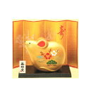 【開運干支置物】開運彩耀招福子(金福・松竹梅)ネズミ(ねずみ年)の置物
