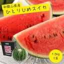 ひとりじめスイカ 約1.5kg×1玉 和歌山 小玉 夏 人気 スイカ フルーツ 甘い すいか ギフト 送料無料 御祝 御礼 果物 野菜