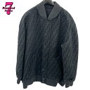 【中古】【未使用】FENDI フェンディ ズッカ リバーシブル ジャケット ブルゾン グレー ブラック54サイズ FW1085 AHBT F0MYM 2way ...