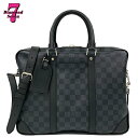 【中古】【美品】LOUIS VUITTON ルイ・ヴィトン ダミエグラフィット ポルト ドキュマン・ヴォワヤージュ 2Way ショルダーバッグ ハンドバック ビ...