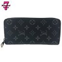 【中古】【美品】LOUIS VUITTON ルイヴィトン モノグラムエクリプス ジッピーウォレット ヴェルティカル ブラック×グレー M62295/RFID 長財布 ユニセックス ラウンドファスナーレザー *k932*(4)