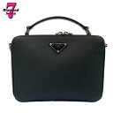 【中古】【美品】 PRADA プラダ ブリック サフィアーノレザーバッグ 2WAYバッグ ブラック 2VH069 ショルダーバッグ ハンドバッグ ネロ 斜め掛け...