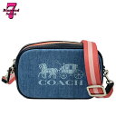 【中古】【美品】COACH コーチ 2WAY ショルダーミニポーチ ボディバッグ 斜め掛け デニム コンパクトサイズ *k932*