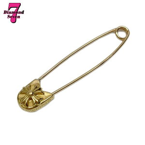 送料無料【中古】美品 CHROME HEARTS クロムハーツ CHプラス セーフティピン 22K ラージ アクセサリー 22金 ゴールド メンズ 男性 クロム LARGE 22K SAFETY PIN L クロス シルバーブランド 安全ピン ピアス トップ ファッション