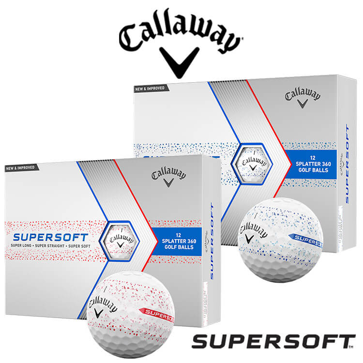 キャロウェイ 2024 SUPERSOFT SPLATTER 360 ゴルフ ボール 1ダース(12球) スーパーソフト スプラッター 2024年モデル Callaway