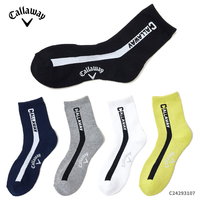 Callaway 【キャロウェイ アパレル】 C24293107 ショートソックス（MENS) メンズ 【2024年モデル】 ゴルフ ウェア おしゃれ シンプル 靴下 キャロウェイ 【ネコポス便】