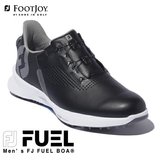 FOOTJOY 【フットジョイ】 FUEL BOA 2022 メンズ ゴルフ シューズ 55449 ブラック (W) フューエル ボア [3E相当] 【2022年モデル】 1