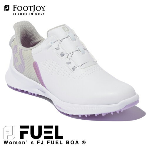 FOOTJOY 【フットジョイ】 FUEL Boa 2022 レディース ゴルフ シューズ 90122 ホワイト/ライラック (W)...