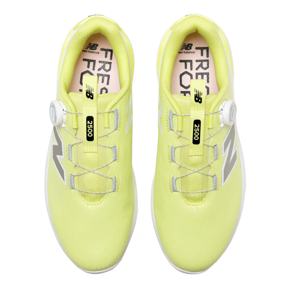 ヤトゴルフ 東大阪楽天市場店の【営業日即日発送】 New Balance ニューバランス ゴルフシューズ メンズ Fresh Foam X 2500 v5 SL Boa UG2500BE 【 2026年モデル 】 イエロー 2E スパイクレス ボア ダイヤル式｜アングル3