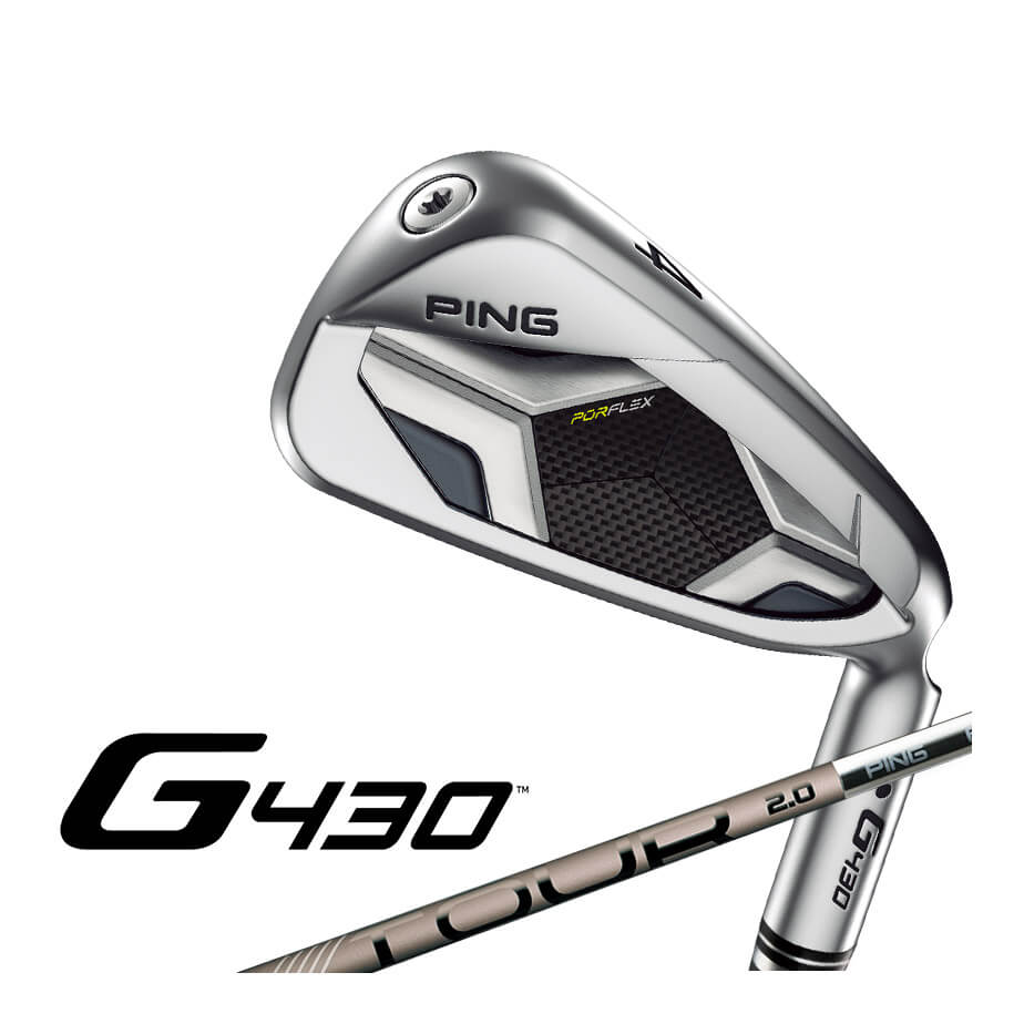 ピン G430 アイアン 6本セット (6l～9l、PW、45) PING TOUR 2.0 CHROME I カーボンシャフト メンズ 右用 4l 5l 50 54 58 ソフトな打感 快音 劇飛 高MOIヘッド ミスヒットに強い 楽に狙える ブレずに狙える 日本正規品 ゴルフ PING