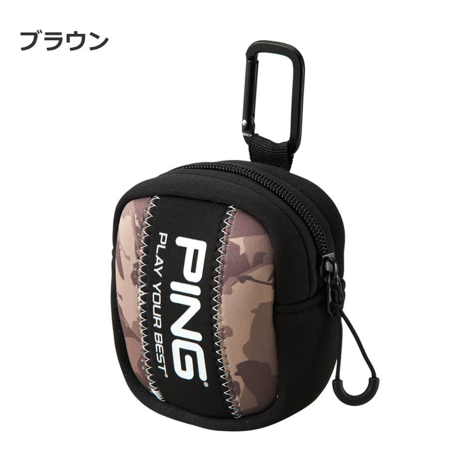 ピン GB-N2310 カモ ボールケース メンズ ブラウン ブルー ゴルフ用品 BROWN BLUE ...