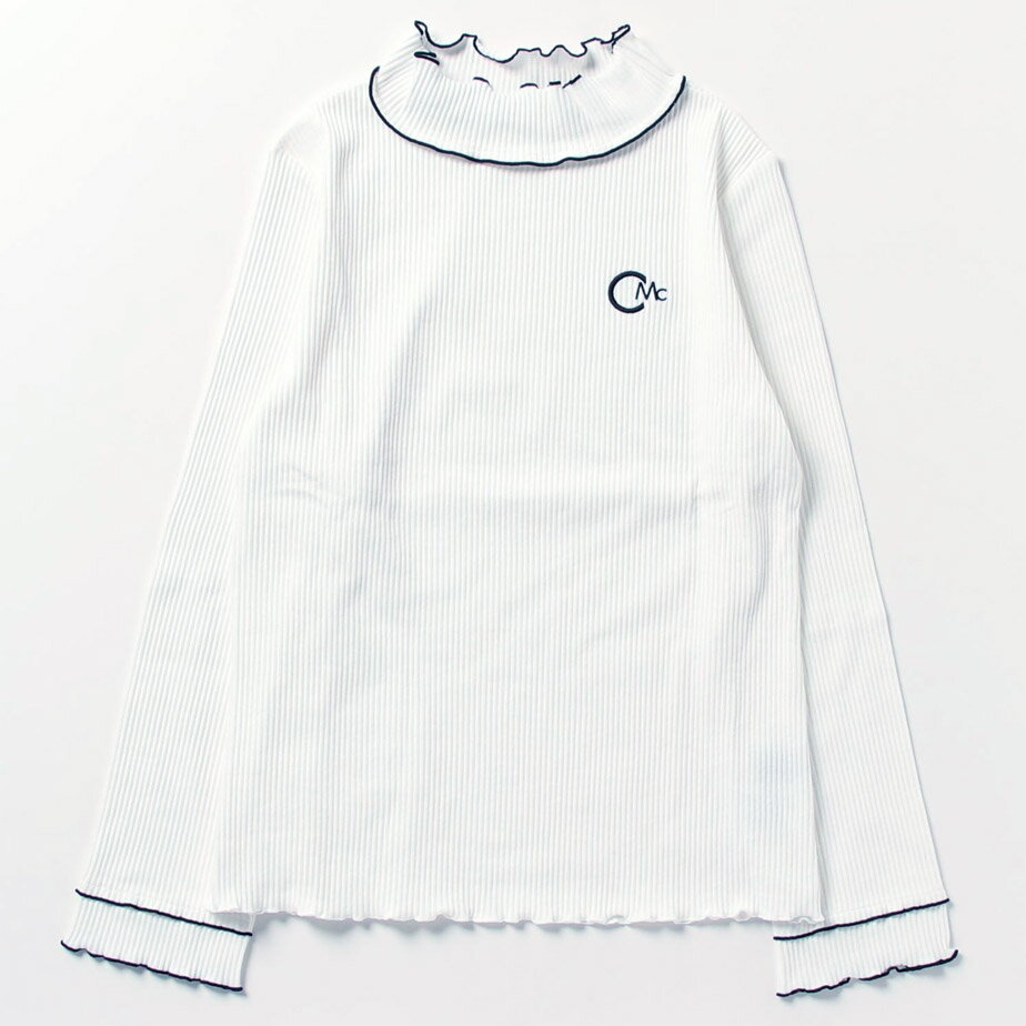 【最短営業日発送】 セシルマクビー グリーン メロー ロック カットソー LS CGF2301LT ホワイト トップス 長袖 秋冬 レディース ゴルフウェア 女性用 かわいい CECIL McBEE green 12時迄のご注文で 即日 当日 発送 あす楽