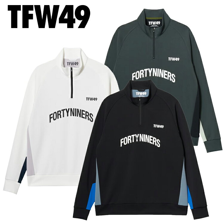 【店舗在庫連動】 TFW49 MOCK NECK HALF ZIP T102620011 モックネック ハーフ ジップ ゴルフウェア アウター トップス シンプル おしゃれ TFW49ゴルフ