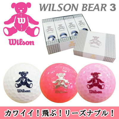 WILSON [ウィルソン] BEAR 3 [ベア] レディース ゴルフボール (1ダース：12球)のサムネイル