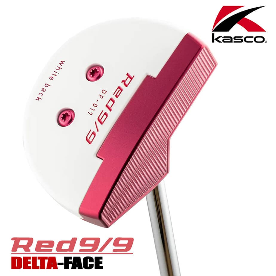 メーカー希望小売価格はメーカーサイトに基づいて掲載していますキャスコ Red9/9 DELTA-FACE 丸マレット DF-017 パター 【商品仕様】 クラブNo. DF-017 ヘッドタイプ 丸マレット クラブ長さ(インチ) 34 ロフト角(°) 1.5 ライ角(°) 70 ヘッド素材 ジュラルミン削り出し＋ステンレス シャフトタイプ KBS CT TOUR PUTTER シャフト重さ(g) 109(カット後) グリップ Red9/9専用オリジナルグリップ M60/51g ※日本製 ※ヘッド材料がジュラルミン製削り出しで軟らかいために、パッティング使用時以外は必ず付属の専用ヘッドカバーを装着して下さい。 ※ラウンド時、カートのパター専用筒に入れる際はヘッド及びシャフトが傷付きやすいので取り扱いには十分気を付けて下さい。