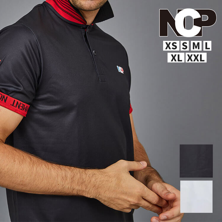 NO COMMENT PARIS (ノーコメントパリ) NC スポーツ バックプリント ポロシャツ 半袖シャツ NCP NC SPORTS BACK PRINT POLO SHIRT アウトドア 半袖 ポロシャツ ゴルフ おしゃれ メンズ 男性 NCP-PM0011