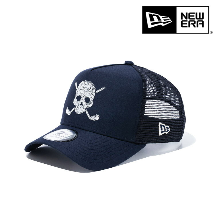 ニューエラゴルフ 【ゴルフ】9FORTY A-Frame トラッカー Skull ネイビー キャップ 14109231 帽子 熱中症対策 UVカット 吸水速乾 ゴルフ NEW ERA