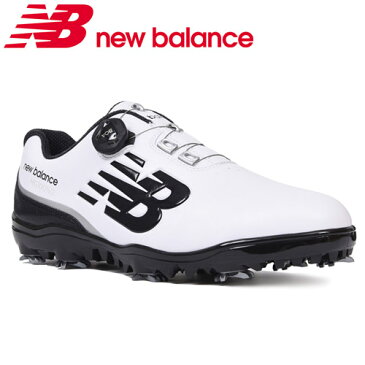 【週末限定セール】 NEW BALANCE GOLF ［ニューバランス ゴルフ］スパイク BOA ゴルフシューズ [ホワイト/ブラック] MG1001V2 W2