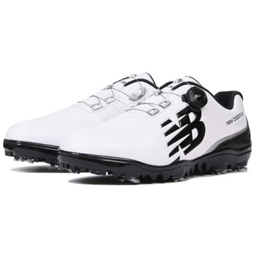 【週末限定セール】 NEW BALANCE GOLF ［ニューバランス ゴルフ］スパイク BOA ゴルフシューズ [ホワイト/ブラック] MG1001V2 W2