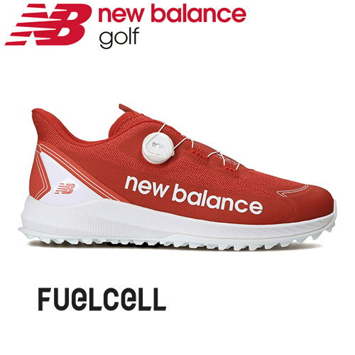 【あす楽対応】NEW BALANCE GOLF ［ニューバランス ゴルフ］メンズ Fuelcell [フューエルセル] スパイクレス ゴルフシューズ MGS1001 レッド 【2022年モデル】