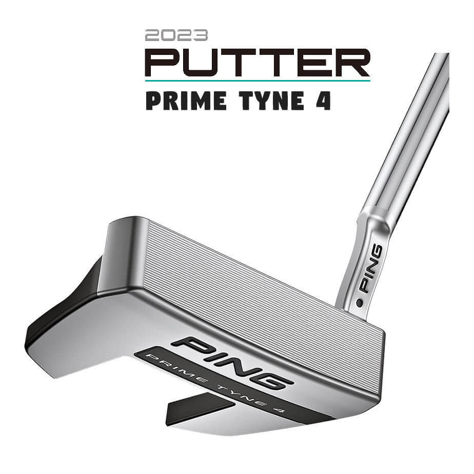 ピン 2023 PRIME TYNE 4 プライムタイン4パター メンズ 右用 33インチ 34インチ 35インチ コンパクト 角型 転がりの良い浅い溝 ひっかけ防止 ゴルフ練習 ゴルフ PING