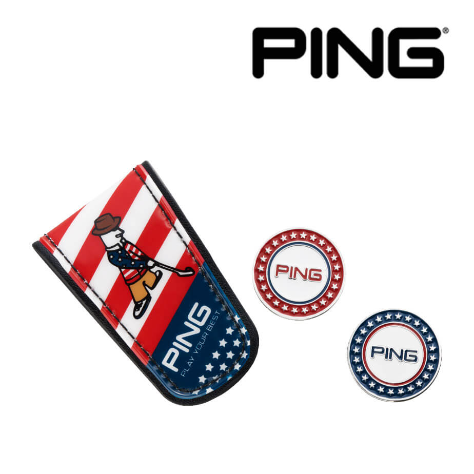 ピン Mr.PING 限定マーカー Mr.PING LIMITED MARKER メンズ トリコロール Trico AC-C2201 36483-01 マーカー コンペ 景品 商品 ロゴ入り キャラクター 限定モデル ゴルフ PING