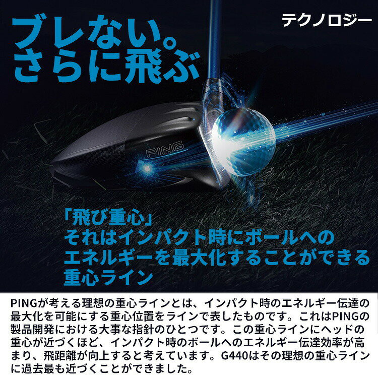 ヤトゴルフ 楽天市場店のメーカーカスタム ピン G440 MAX マックス フェアウェイウッド SPEEDER NX BLACK カーボンシャフト メンズ 左用 日本正規品 ゴルフ PING｜アングル2
