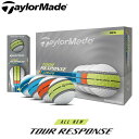 【即納可能】テーラーメイド 2025 ツアーレスポンス ストライプ ネオン マルチ ゴルフ ボール 1ダース(12球) TOUR RESPONSE STRIPE TaylorMade