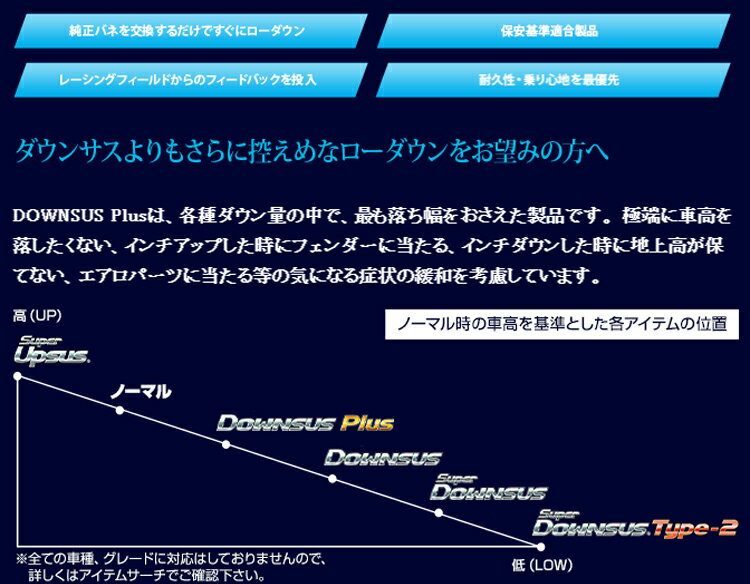 ESPELIR DOWNSUS Plus 日産 ニッサン デイズ ルークス ボレロ 2WD B21A用 1台分(ESN-3445) 【ダウンサス】【自動車パーツ】エスペリア ダウンサス プラス