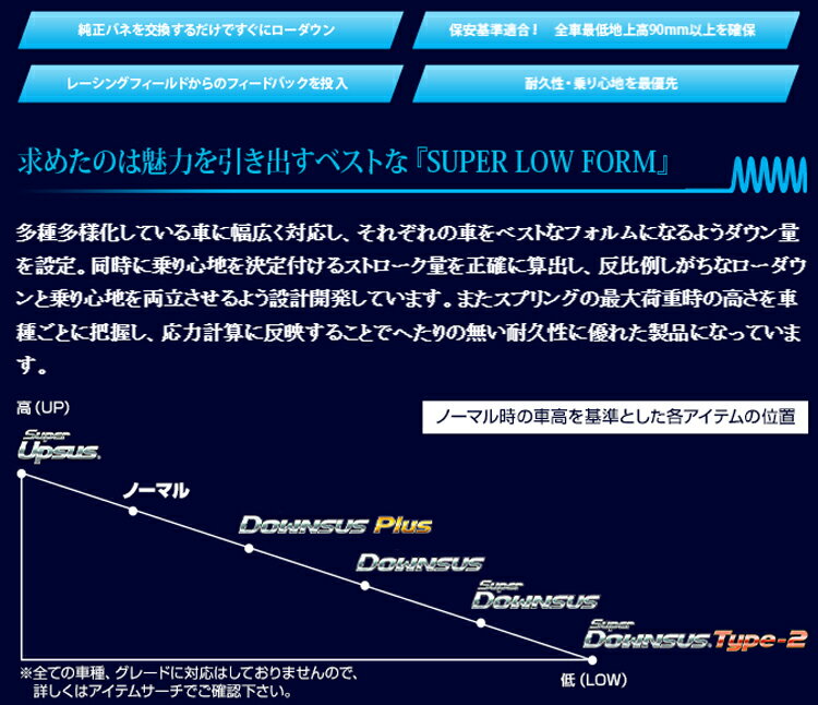 ESPELIR Super DOWNSUS 三菱 ミツビシ ミニキャブ バン 4WD ターボ車 ブラボーターボ U62V用 1台分(B-7685) 【ダウンサス】【自動車パーツ】エスペリア スーパーダウンサス