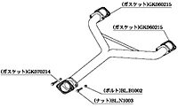 柿本改 カキモトレーシング センターパイプ 日産 ニッサン スカイラインクーペ 350GT CPV35用 (NCP364)【マフラー】【自動車パーツ】KAKIMOTO RACING CENTER PIPE【個人宅も送料お客様負担にて配送可能】