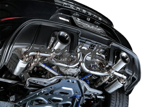 パワークラフト ハイブリッドエキゾーストマフラーシステム ポルシェ 718 スパイダー/GT4 MT車用 (P-PO600103)【マフラー】【自動車パーツ】POWER CRAFT HYBRID EXHAUST MUFFLER SYSTEM