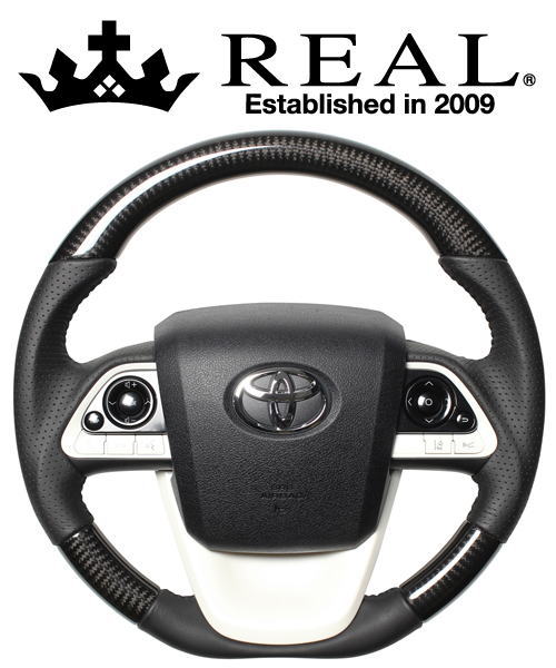 Rakuten - REAL STEERING オリジナルシリーズ トヨタ MIRAI(ミライ) JPD10用 カラー：ブラックカーボン (50-BKC-BK)【ハンドル】【自動車パーツ】レアル ステアリング