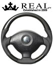 REAL STEERING オリジナルシリーズ スズキ ジムニー 5〜9型 JB23W用 カラー：ブラックカーボン (JB-BKC-BK)【ハンドル】レアル ステアリング