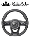 REAL STEERING オリジナルシリーズ トヨタ ヤリス 10系/210系用 カラー：オールレザー (TYE-LPB-RD)【ハンドル】レアル ステアリング