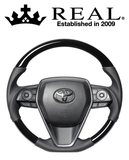 REAL STEERING プレミアムシリーズ トヨタ ハリアー 80系用 カラー：ピアノブラック (TYFP-PBW)【ハンドル】【自動車パーツ】レアル ステアリング