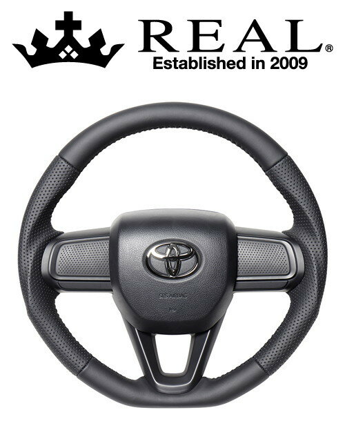 REAL STEERING オリジナルシリーズ トヨタ ピクシス トラック 後期 S500U/S510U用 カラー：オールレザー(ブラックステッチ)(DIB-LPB-BK)【ハンドル】【自動車パーツ】レアル ステアリング