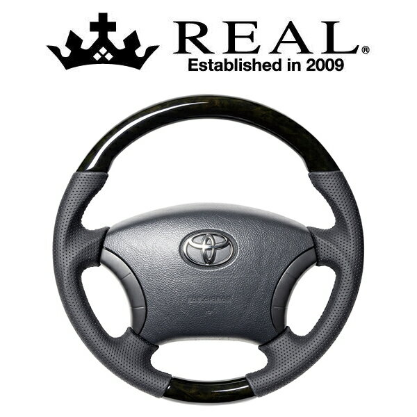 乐天商城 - REAL STEERING オリジナルシリーズ トヨタ タウンエース トラック S403/S413用 カラー：ブラックウッド (S403-BKW-BK)【ハンドル】【自動車パーツ】レアル ステアリング