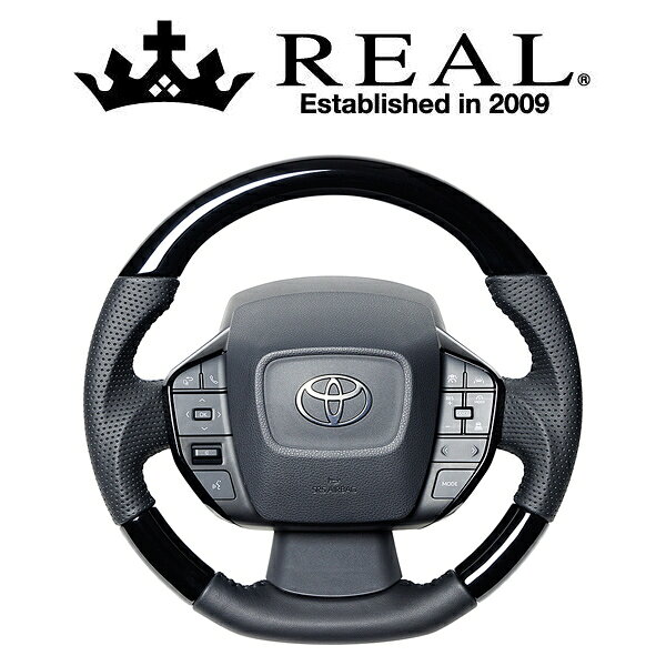 乐天商城 - REAL STEERING オリジナルシリーズ トヨタ プリウス 60系用 カラー：ピアノブラック (60-PBW-BK)【ハンドル】【自動車パーツ】レアル ステアリング