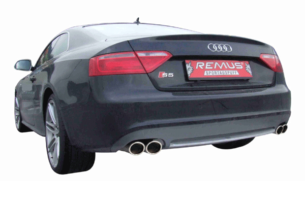 REMUS レムス SPORTS LABEL アウディ S4 アバント(8K)/S5(8T)用 左右丸ダブル(049208 0556L/049208 0556R)【eマーク適合品】