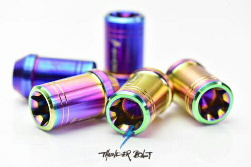 Thunder Bolt Titanium BE ONE Nuts M12xP1.5 コニカル座 16個セット(one-1215n)サンダアボルトチタニウム Ti ホイールナット ビーワン