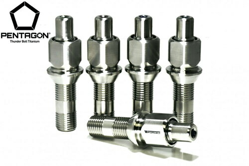 商品情報【商品名】 THUNDER BOLT TITANIUM STUD CONVERSION KITサンダーボルトチタニウム スタッドコンバージョンキット【設定】 【対応車種】 MAZDA 【スペック】 ■Stud Bolt ・ノーマル〜15mm厚のスペーサーまで対応できるだけのロングスレッドを確保 ・ピッチ1.5ホイールナットを使用するため素早いネジの締め込みガジリ防止を実現 ナットは下記の種類がございます ■TF-160 PENTAGON Lug Nut ・新開発の5角形デザインは、直線的なラインから生み出される平面積の美しさ ・完全オリジナル制作のチタン合金製ソケットを付属 ■TF-160 TORX Lug Nut ・セキュリティ性能も高く、締め付け時にカムアウト為難いTOXRを採用 ・究極の曲線美 素材：TAB6400 NANOチタニウム鍛造合金(ASTM B348 Gr.5) カラー：無垢(削り出しマシニング仕上げ) ナットサイズ：M12 P1.5 60°/ 径24mm 全長25mm(TORX) 28mm(The Pentagon) スタッドボルトサイズ：M12 P1.5 全長74mm 参考重量：ナット16g/スタッドボルト38g 数量：20本 付属：チタン合金製ソケット(PENTAGONモデル)、スレッドコンパウンド 【備考】 ● 競技専用部品 【納期】こちらの商品はメーカー取寄せです。メーカーに在庫がある場合は数日でご用意可能です。但し、メーカーが在庫を切らしている場合には商品のご用意にお時間が掛かる場合がございます。※ お急ぎご入用の場合にはご注文前に一度納期をお問合せ下さい。【注意事項】★ 御注文をいただける際には装着可否もございますので装着予定の車種、グレード、年式、型式、をご記入下さいませ。● 通信販売お取扱店舗矢東タイヤ富士店TEL：0545-72-0123お電話でのお問い合わせは上記店舗宛てにお願いします。● こちらの商品は通信販売のみのお取扱いです。店頭でのお取付作業はお承りしておりませんので予めご了承下さいませ。＜車検について＞製品のご使用はユーザー様の責任において道路運送法の保安基準の合致内容をご理解の上ご使用下さい。※掲載写真は商品イメージです。車種、仕様（品番）により現品と異なります。THUNDER BOLT TITANIUMSTUD CONVERSION KITサンダアボルトチタニウムスタッドコンバージョンキット 主に欧州車のホイールを固定するネジはボルト式のため着脱はとても大変なものになります。 スタッドコンバーションキットでは、車両側に予めボルトを固定するためホイールアライメントの有効性を向上。 また、同一軸上に応力を発生させることができるため、ネジレのない高いトルクを伝達することが可能になります。 結果としてレースユースやデイリーユースにおいても、高い安全性と利便性を兼ね揃えた画期的なシステムです。 日本車用に開発されたスタッドコンバーションは、 各メーカー毎の純正ハブボルトをベースに15mmのロング化を行っています。 ボルト先端部には弾丸形状を採用し、ホイールをスムーズに着脱できる工夫を行いました。 また、金属粒子を切断しない「ローリングスレッド」製法にてネジ溝を製作し、ガジリ難い強いハブボルトを実現。 さらに用途に合わせてナットを選択できるパッケージをキット化しました。 ★こちらの商品のお問合せは矢東タイヤ富士店（TEL：0545-72-0123）まで