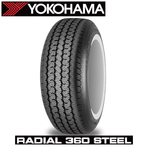 【タイヤ交換対象】YOKOHAMA RADIAL 360 STEEL 215/65R16 96S P 【215/65-16】【新品Tire】 クラシックタイヤ ヨコハマ タイヤ ラジアル サンロクマル スチール 【個人宅配送OK】 ホワイトリボンタイヤ