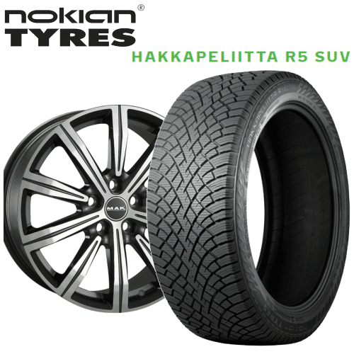 テスラ モデルX用 タイヤ銘柄： ノキアン タイヤ ハッカペリッタ R5 SUV タイヤサイズ： 265/50R19 ホイール： アルミホィール スタッドレスタイヤ ホイール4本セット【19インチ】