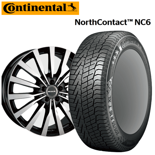 メルセデスベンツ Sクラス(W223)用 タイヤ銘柄： コンチネンタル ノース コンタクト NC6 タイヤサイズ： 255/45R19 ホイール： アルミホィール スタッドレスタイヤ ホイール4本セット【19インチ】