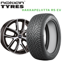 テスラ モデルY用 タイヤ銘柄： ノキアン タイヤ ハッカペリッタ R5 EV タイヤサイズ： 255/40R20 ホイール： アルミホィール スタッドレスタイヤ ホイール4本セット【20インチ】