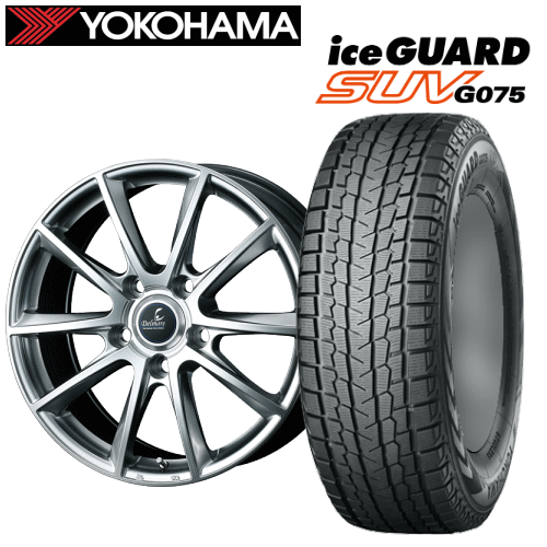 Rakuten - 【楽天Carチケット購入で更にP10倍】レクサス LX570(URJ201W)用 タイヤ銘柄： ヨコハマ アイスガード SUV G075 タイヤサイズ： 285/50R20 ホイール： weds Delmore LX.L 8.5J-20 スタッドレスタイヤ ホイール4本セット【20インチ】
