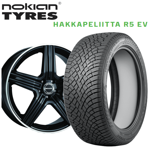 【楽天Carチケット購入で更にP10倍】メルセデスベンツ Sクラス(W223)用 タイヤ銘柄： ノキアン タイヤ ハッカペリッタ R5 EV タイヤサイズ： 255/40R20 ホイール： アルミホィール スタッドレスタイヤ ホイール4本セット【20インチ】